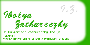 ibolya zathureczky business card